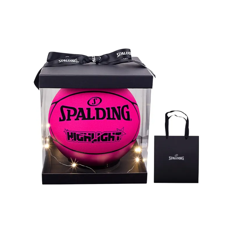 SPALDING HIGHLIGHT Series PU Basketball Rose Red Size 7 Training-2