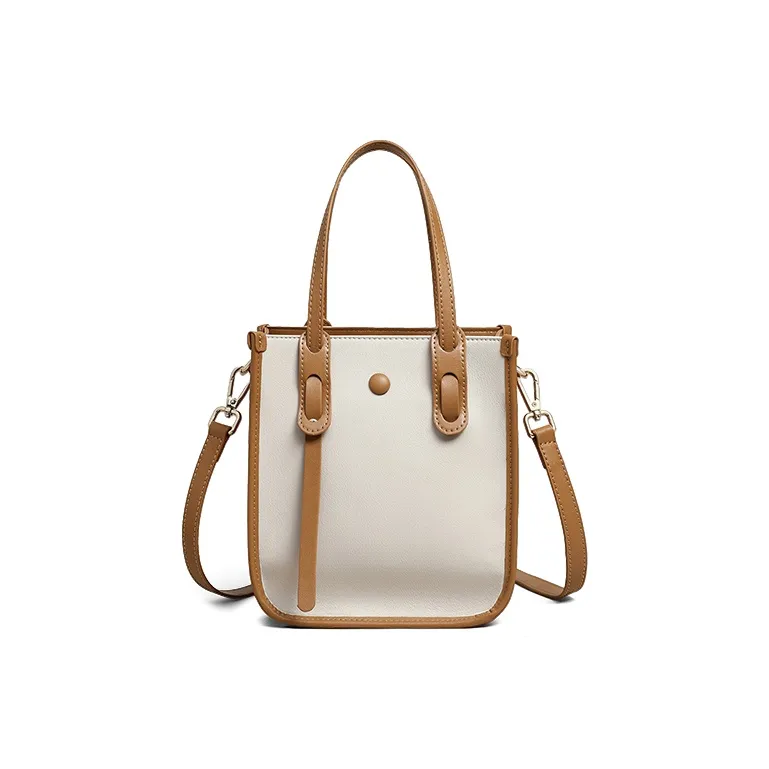 MILLIE'S Cow Leather Shoulder Bag, Crossbody Bag, Handbag Regular Women's Ecru Coffee-4
