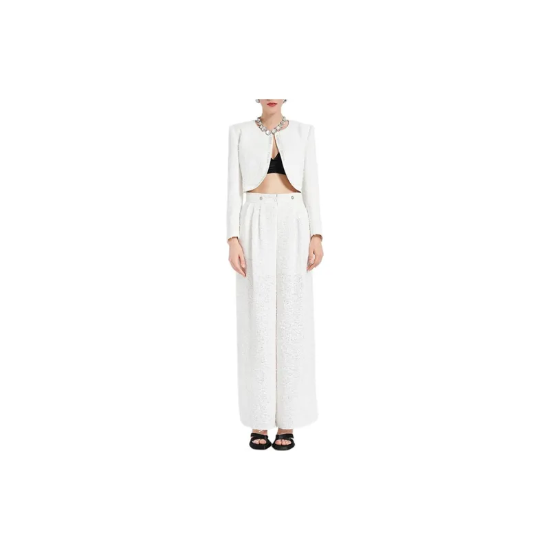 BESIONIA SS24 Casual Pants Women's White-1