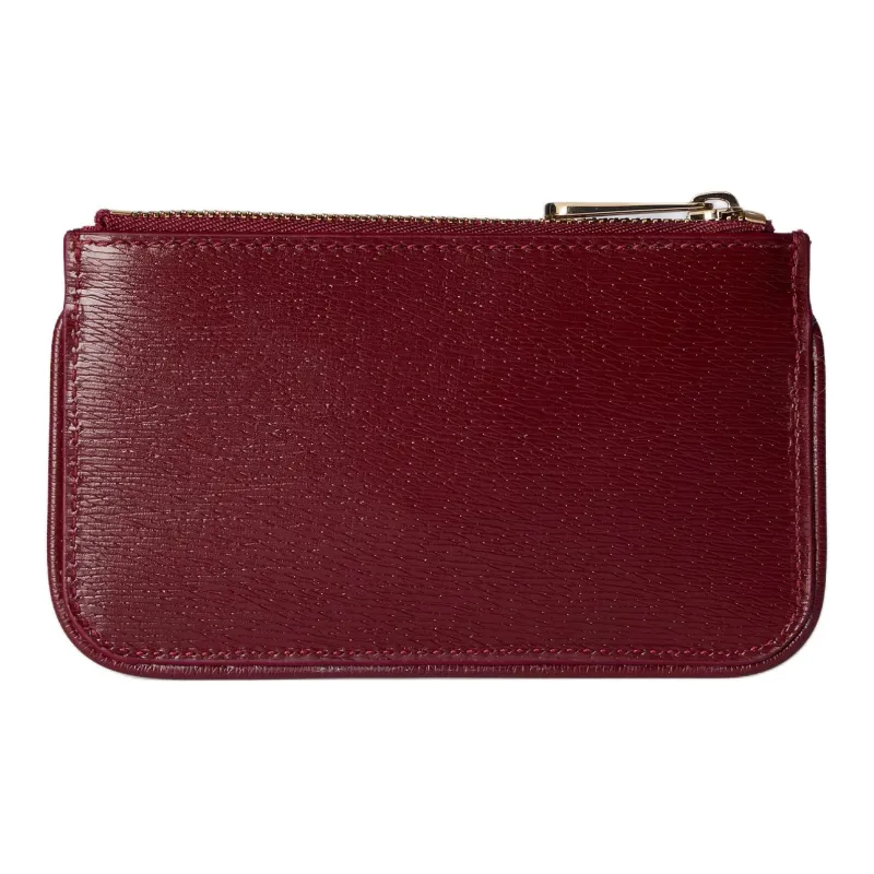 GUCCI Leather Key Pouch Regular Women's Ancora Red-2