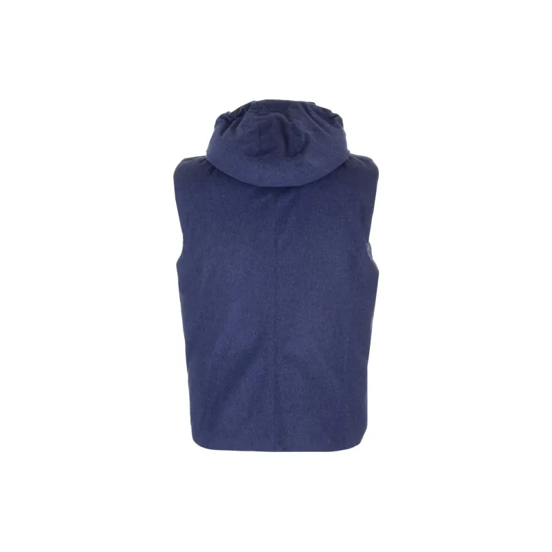 Brunello Cucinelli Flannel Hooded Down Gilet-1