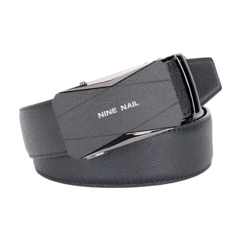NINE NAIL Cow Leather Leather Belts Men's Width  3.5cm
