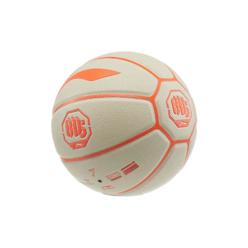 LiNing Badfive PU Basketball Board Cream Gray Size 7 Training Unisex-3
