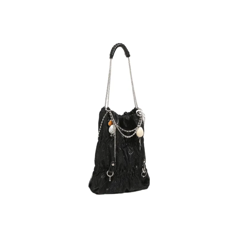 NOMK PU Handbag, Shoulder Bag Women's White/Black-6