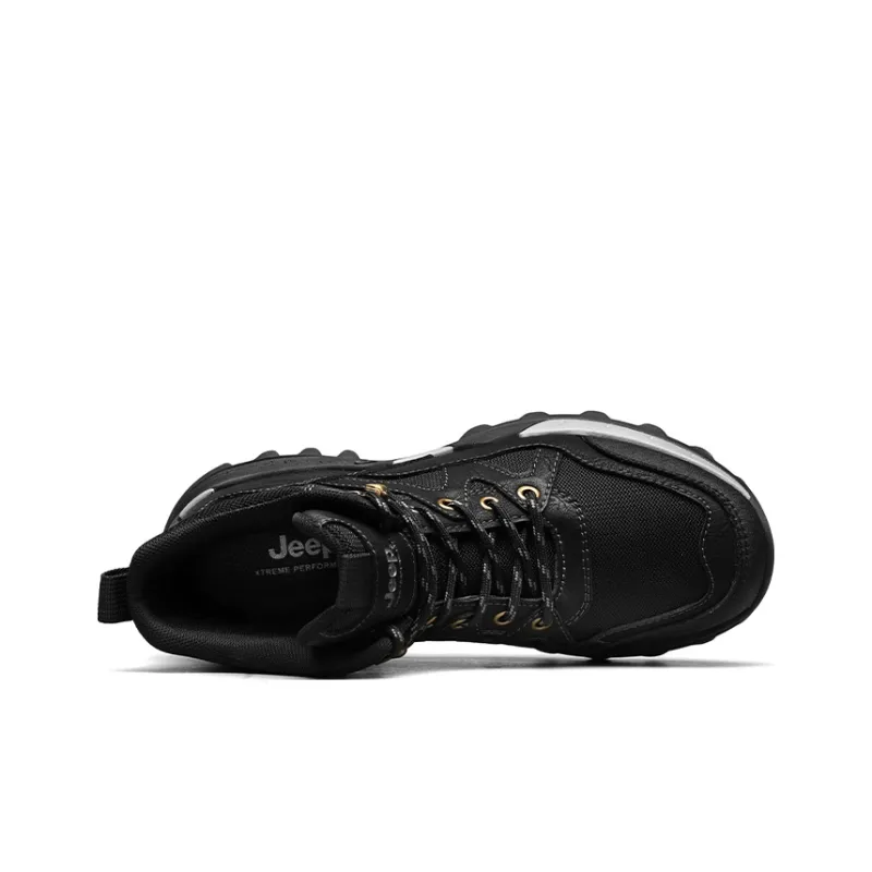 Jeep Fall New Arrival Work Boots Height Increasing Wear-Resistant Slip-Resistant Mid-Top Hiking Hiking Shoes Men's-2