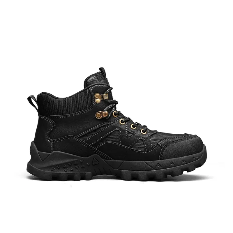 Jeep Fall New Arrival Work Boots Height Increasing Wear-Resistant Slip-Resistant Mid-Top Hiking Hiking Shoes Men's-1