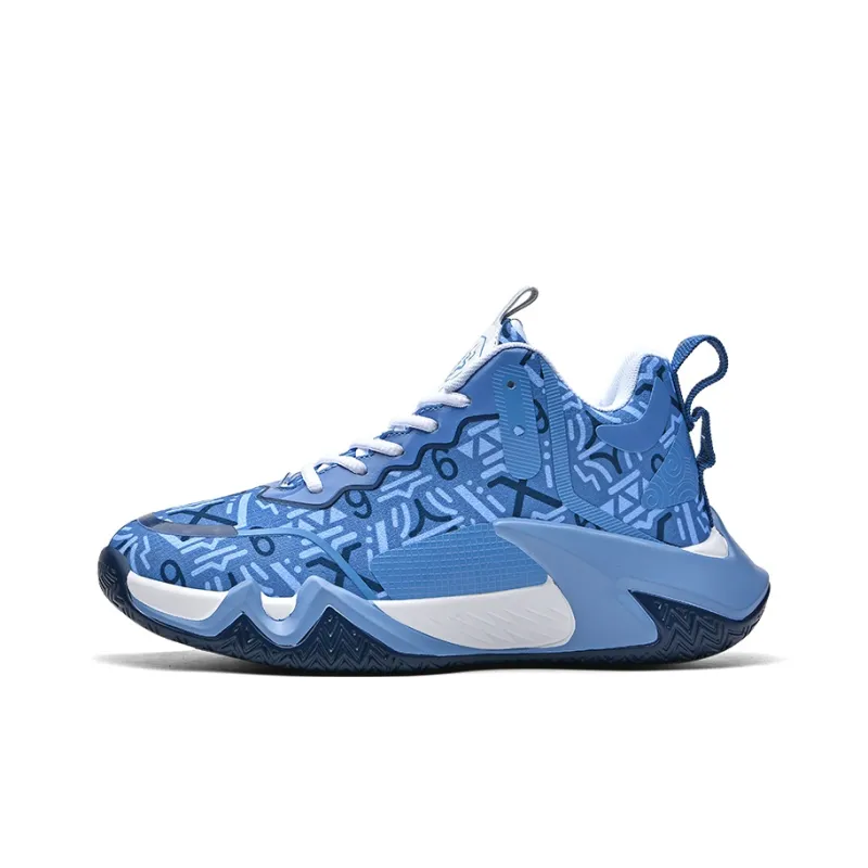 Wooden Rabbit Anti Slip Wear Resistant Mid Top Basketball Shoes Men's-5