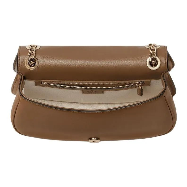 GUCCI Blondie Suede Shoulder Bag Crossbody Bag Small Size Women's Light Brown-4