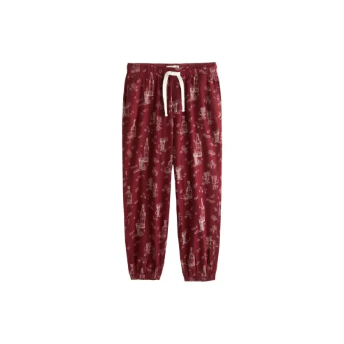 AF Pajama Pants Men's Red Wine Pattern