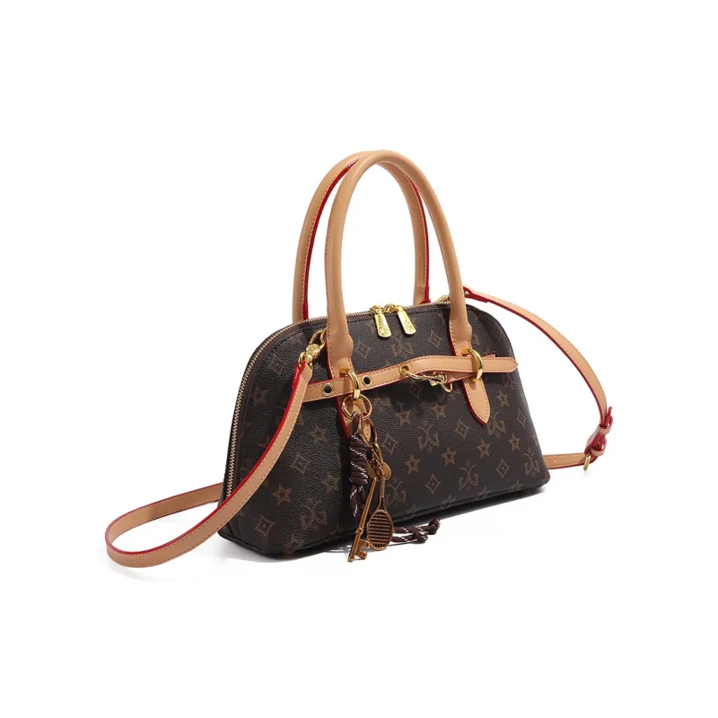 MISS GAIL Synthetic Leather Shoulder Bag Crossbody Bag Handbag Medium Size Women's Apricot-1