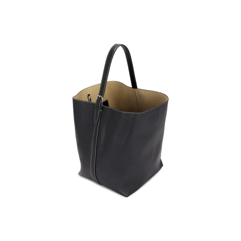 TOTEME Cow Leather Handbag Women's Black-3