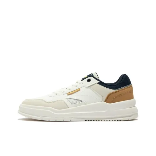 361° Anti Slip Wear Resistant Low Top Skateboard Shoes Men's Beige Blue Brown