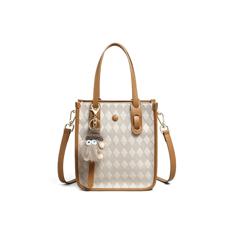 MILLIE'S Cow Leather Shoulder Bag, Crossbody Bag, Handbag Regular Women's Ecru Coffee-2