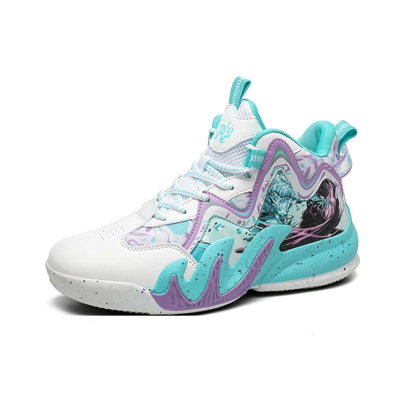 Wooden Rabbit Slip Resistant Mid Top Basketball Shoes Unisex-11