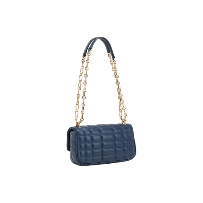 MICHAEL KORS Leather Crossbody Bag Shoulder Bag Small Size Women's Marine Blue-1