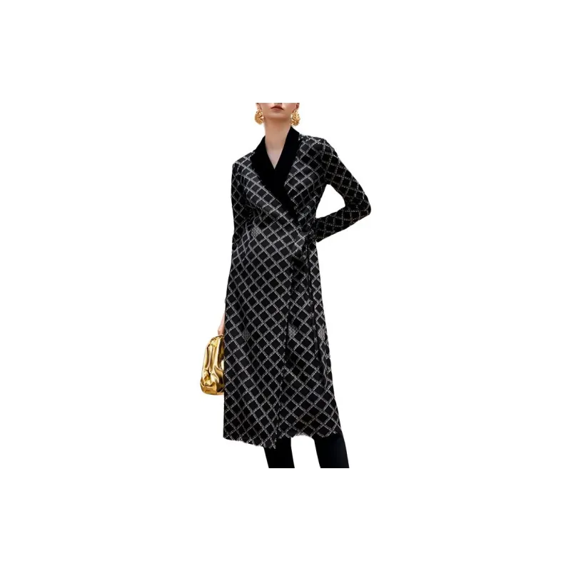 BESIONIA FW23 Long Sleeved Dresses Women's Black-2