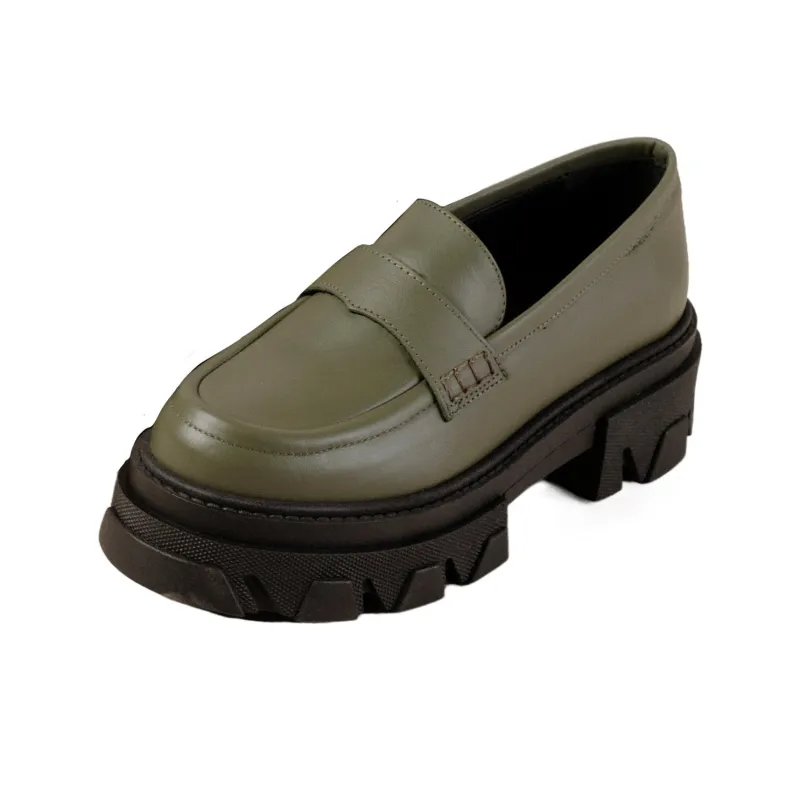 ALOHAS Loafers 5.5cm Women's Green-0