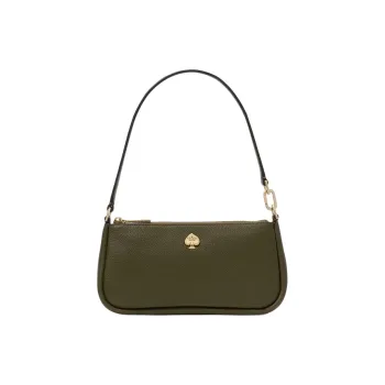 Kate Spade Litchi Grain Leather Shoulder Bag, Handbag, Shoulder Bag Women's Green