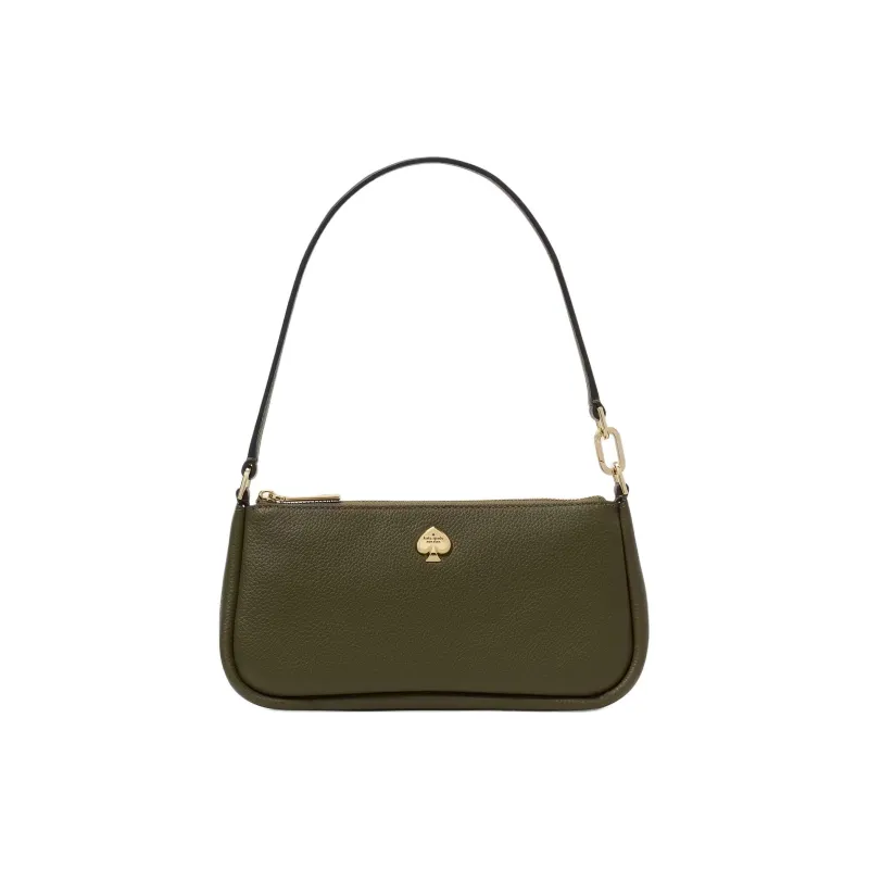 Kate Spade Litchi Grain Leather Shoulder Bag, Handbag, Shoulder Bag Women's Green-0