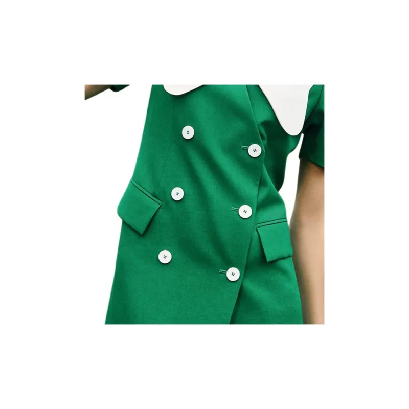 BESIONIA Short Sleeved Dresses Women's Green-2