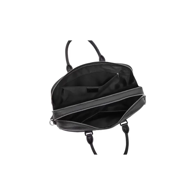 DOSRFINI Cow Leather Briefcase, Shoulder Bag, Crossbody Bag, Handbag Regular Men's Black-4