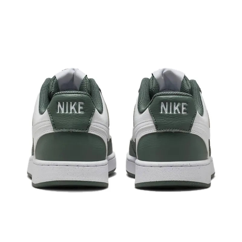 Nike Court Vision Anti Slip Wear Resistant Low Top Skateboard Shoes Women's Green White-4