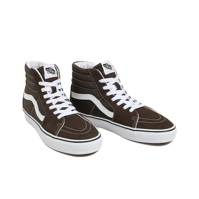 Vans SK8 HI Abrasion Resistant Slip Resistant High Top Skateboard Shoes Unisex Brown-2