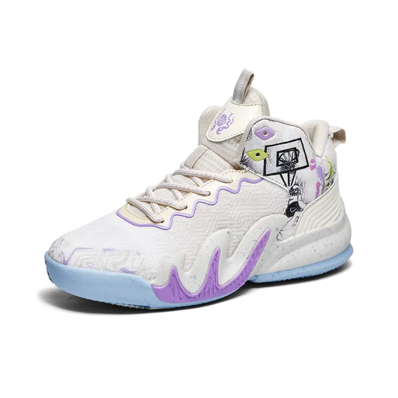 Wooden Rabbit Slip Resistant Low Top Basketball Shoes Unisex-1