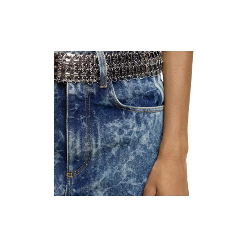 Rabanne Wide Leg Jeans 'Acid Water Green'-6