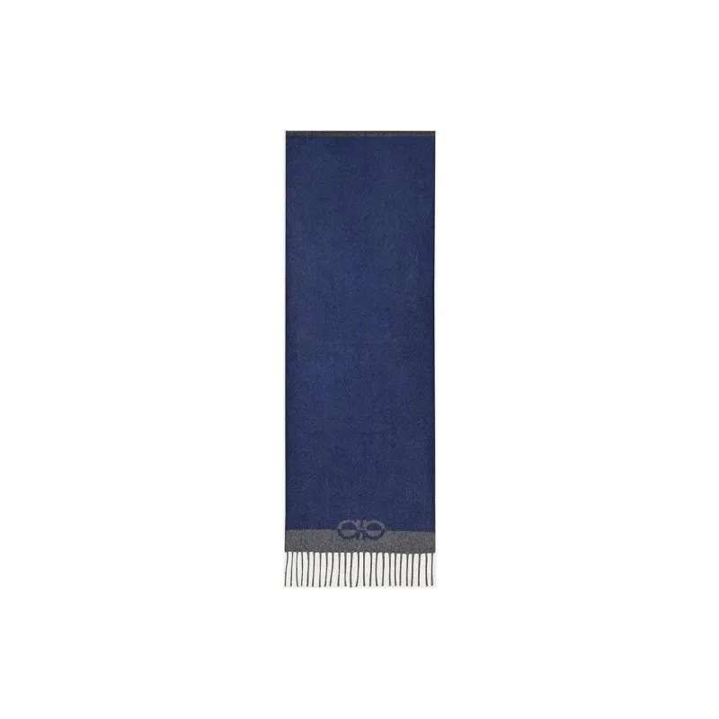 FERRAGAMO Pure Wool, Cashmere Knit Scarves Men's Blue-0