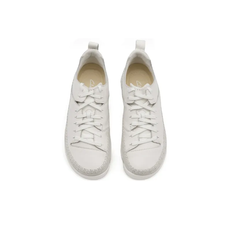 Clarks Tri Flap Shoes Low Top Casual Shoes Women's White-2