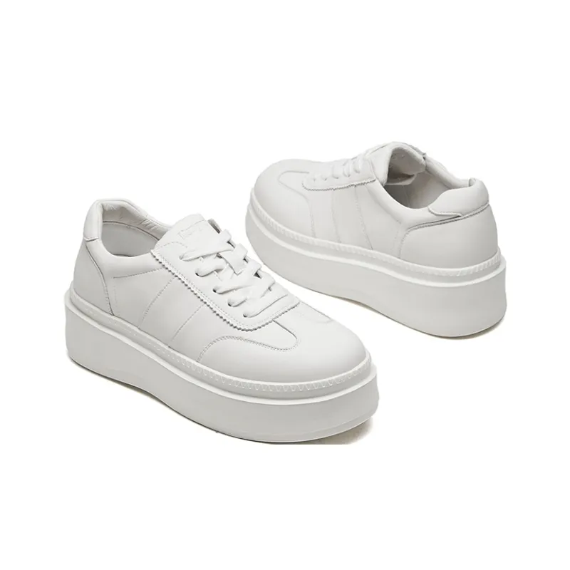 KANGNAI Low Top Casual Shoes Women's White-4