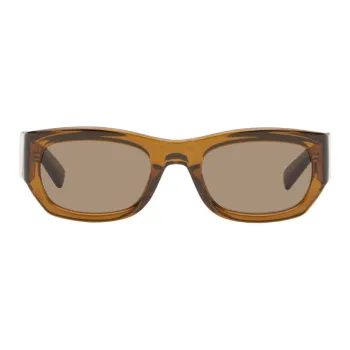SAINT LAURENT Acetate Rectangular Sunglasses Men's Brown