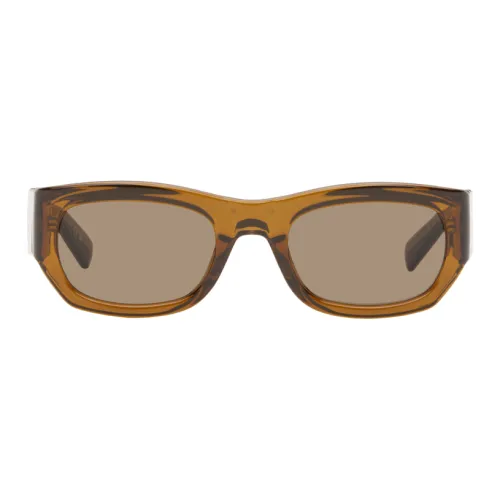 SAINT LAURENT Acetate Rectangular Sunglasses Men's Brown