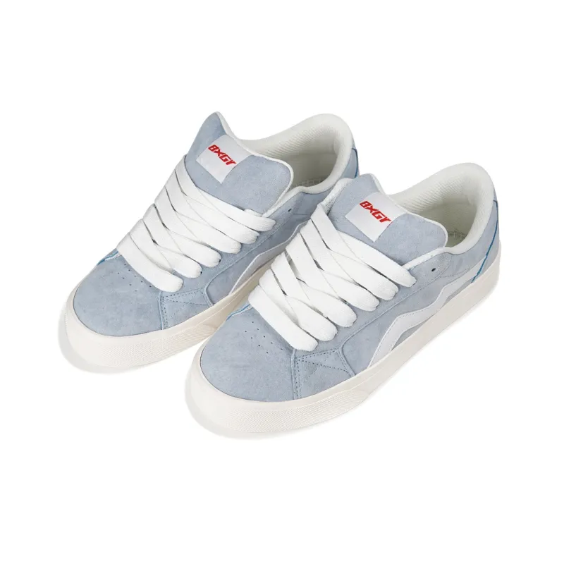 BXGY Coverage Anti Slip And Wear Resistant Low Top Skateboard Shoes Unisex Light Blue-2