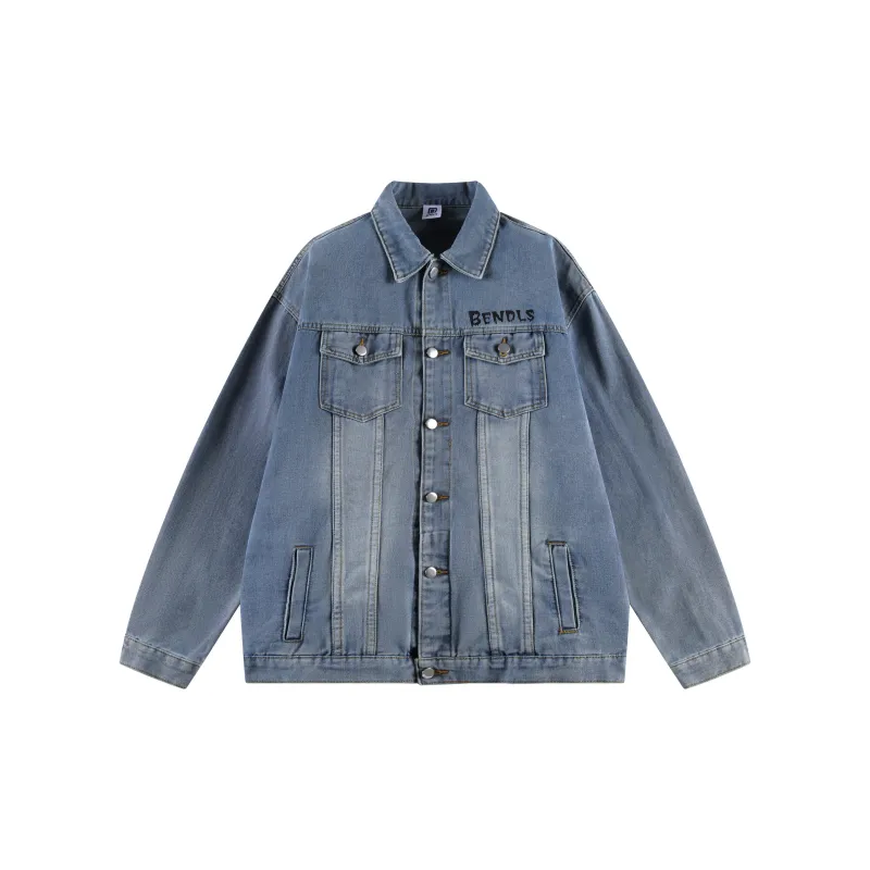 BENDL'S Denim Jacket, Spring And Fall Unisex-7
