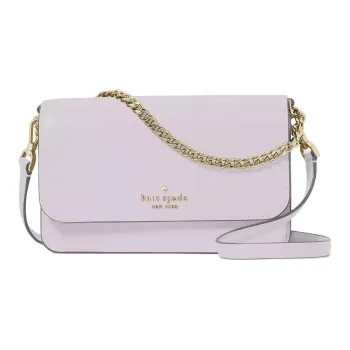 Kate Spade Saffiano Leather Shoulder Bag, Crossbody Bag Mini Women's Lavender