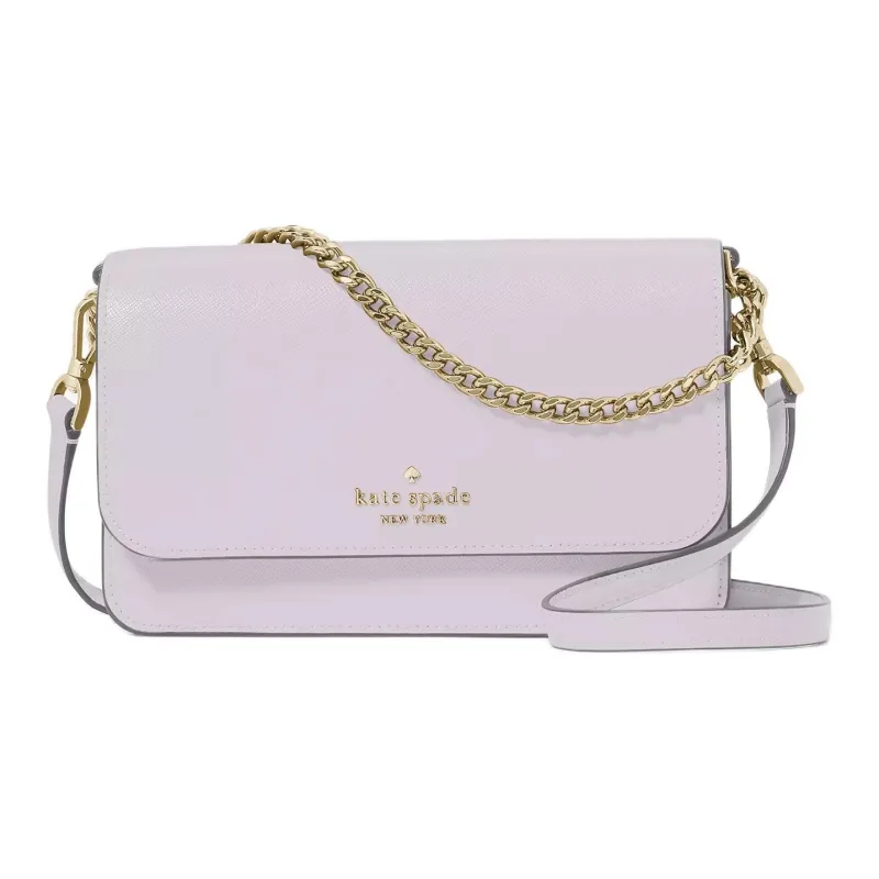 Kate Spade Saffiano Leather Shoulder Bag, Crossbody Bag Mini Women's Lavender-0
