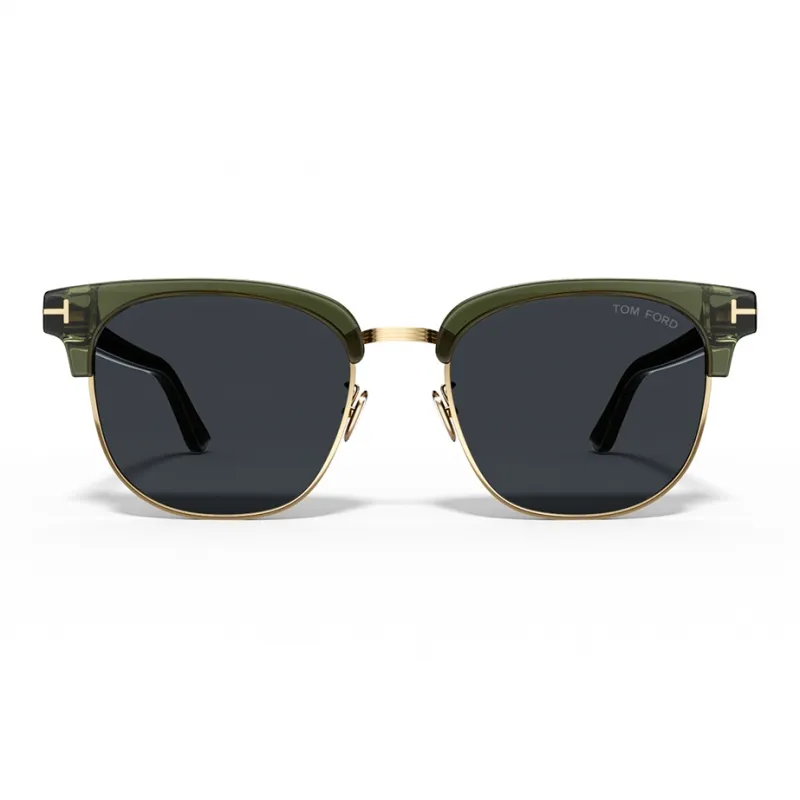 TOM FORD Plate Alloy Frame Browline Sunglasses Unisex-7