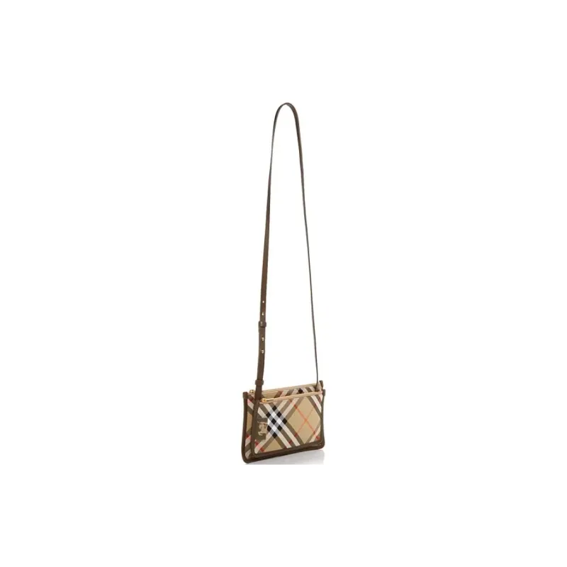 Burberry Cotton Fabric Shoulder Bag Crossbody Bag Women's Sand & Multicolor-1