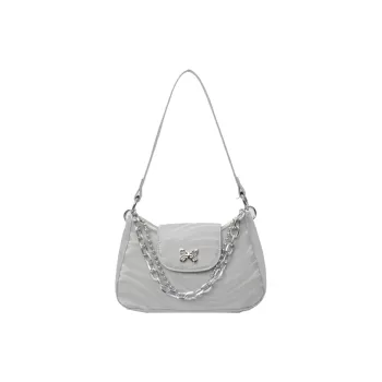 Kaka Tree PU Shoulder Bag, Crossbody Bag Regular Women's Silver/Black/Ecru