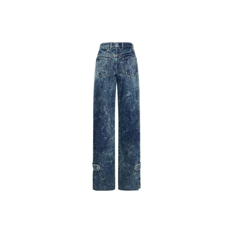 Rabanne Wide Leg Jeans 'Acid Water Green'-1