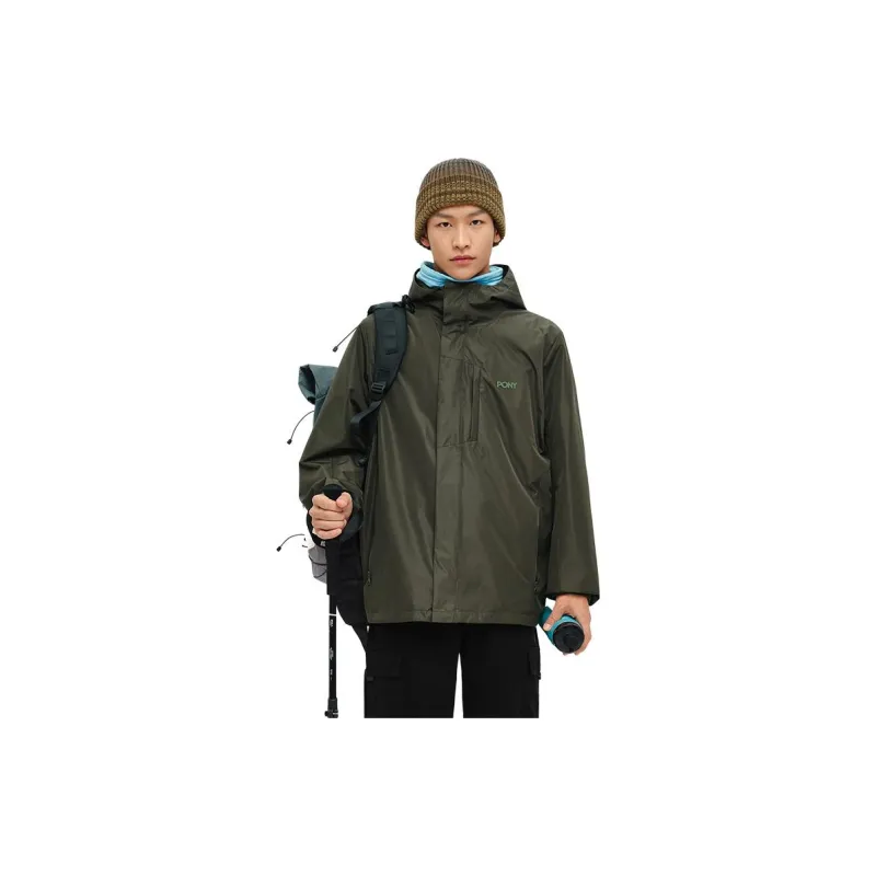 PONY Jackets Coats Unisex Brown Green-4