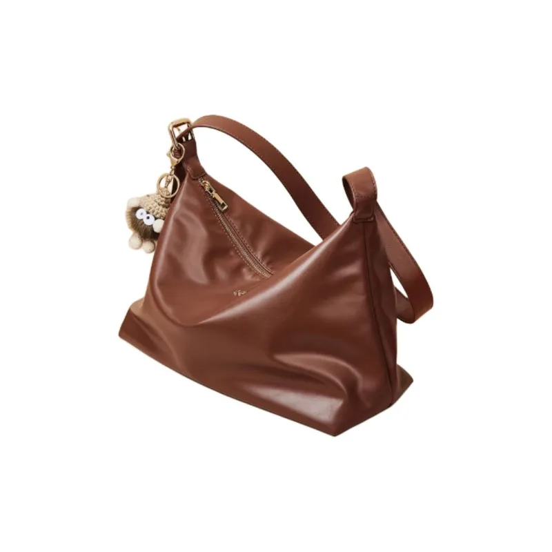 JOSINY PU Tote Bag Shopping Bag Handbag Shoulder Bag Medium Size Women's Premium Brown/Black-3