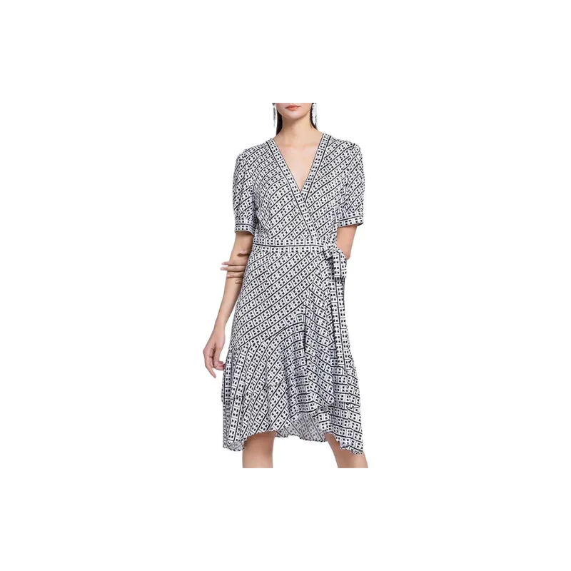 BESIONIA SS22 Short Sleeved Dress Women's Black White-1