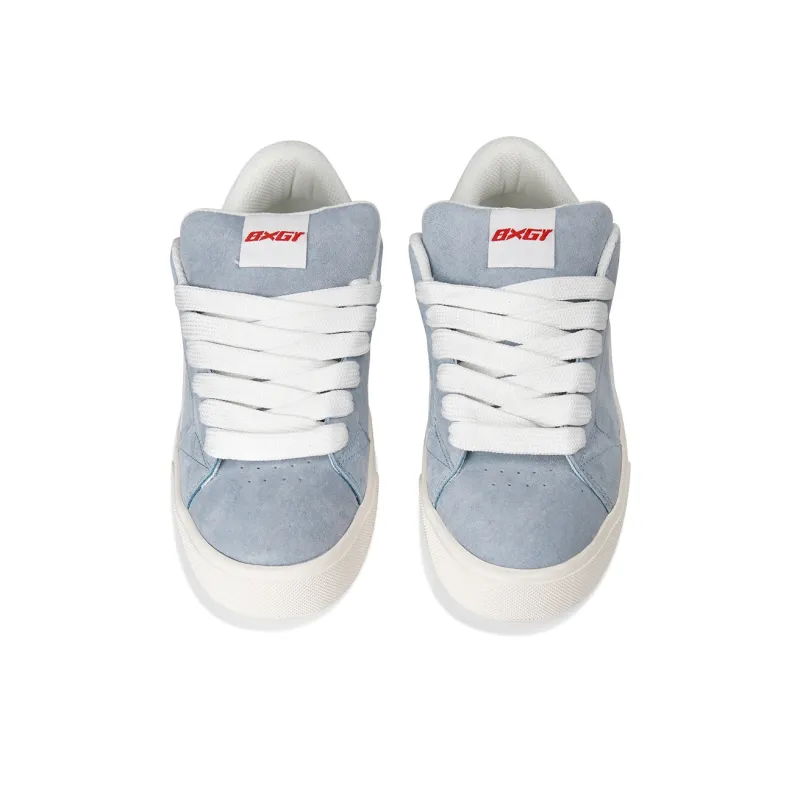 BXGY Coverage Anti Slip And Wear Resistant Low Top Skateboard Shoes Unisex Light Blue-3