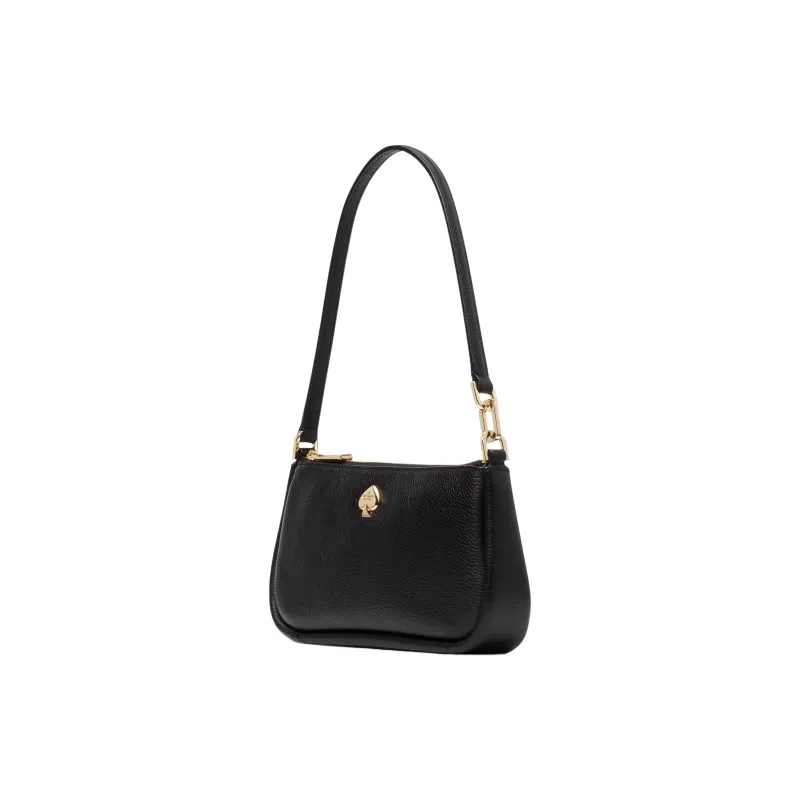 Kate Spade Litchi Grain Leather Shoulder Bag, Handbag, Shoulder Bag Women's Black-1