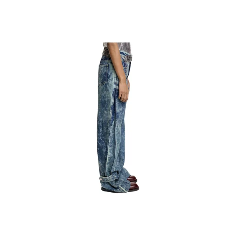 Rabanne Wide Leg Jeans 'Acid Water Green'-4