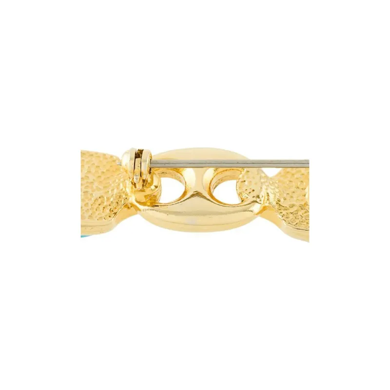 GUCCI Pre Owned Link And Lucite Brooch-1