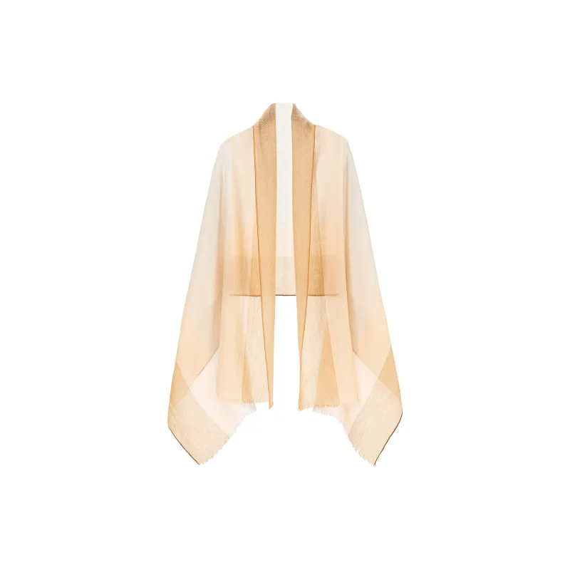 Shanghai Story Sheep Wool Knit Scarves Women's 7 Colors Available For Selection-11